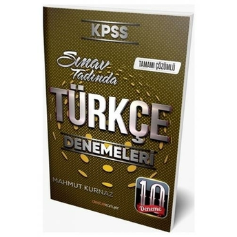 Destek Kariyer Yayınları Kpss Türkçe Çözümlü 10 Deneme Mahmut Kurnaz