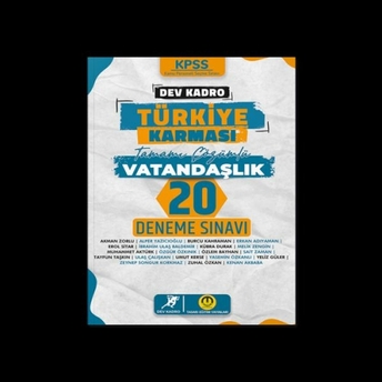 Dev Kadro Vatandaşlık 20 Deneme Sınavı Kolektif