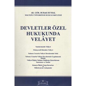 Devletler Özel Hukukunda Velayet Burak Huysal