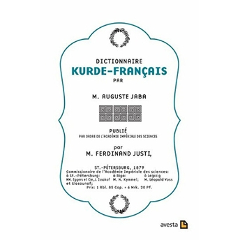 Dictionnaire Kurde - Français M. Auguste Jaba