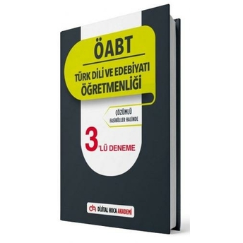 Dijital Hoca 2021 Öabt Türk Dili Ve Edebiyatı Öğretmenliği 3 Deneme Çözümlü Komisyon