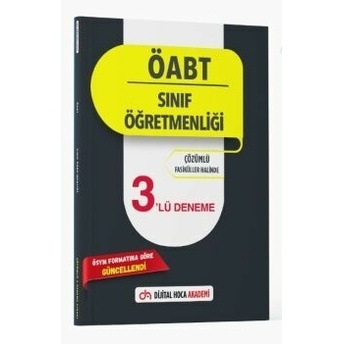 Dijital Hoca 2022 Öabt Sınıf Öğretmenliği 3 Deneme Çözümlü Komisyon