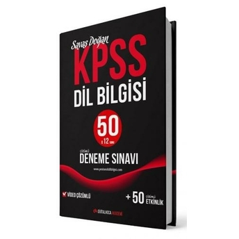 Dijital Hoca Akademi Kpss Dil Bilgisi 50 Deneme Video Çözümlü Savaş Doğan