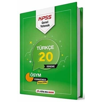 Dijital Hoca Akademi Kpss Türkçe 20 Deneme Çözümlü Komisyon