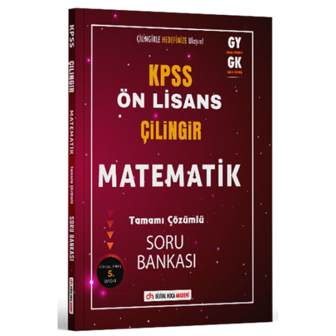 Dijital Hoca Kpss Ön Lisans Matematik Çilingir Soru Bankası Çözümlü Komisyon