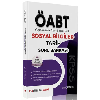 Dijital Hoca Öabt Sosyal Bilgiler Öğretmenliği Tarih Soru Bankası Video Çözümlü Aytaç Bozkuyu