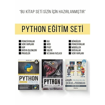 Dikeyeksen Yayın Dağıtım Python Eğitim Seti(3 Kitap) - Mustafa Başer