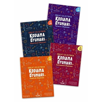 Dikkat Geliştiren Kodlama Oyunları 10 Kitap Set Ayşen Oy