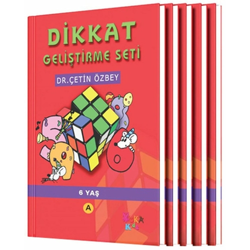 Dikkat Geliştirme Seti - 6 Yaş (5 Kitap) Çetin Özbey