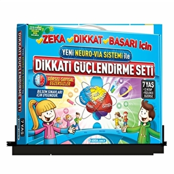 Dikkati Güçlendirme Seti 1. Sınıf 7 Yaş (3 Kitap Karton Kutu Set) Osman Abalı