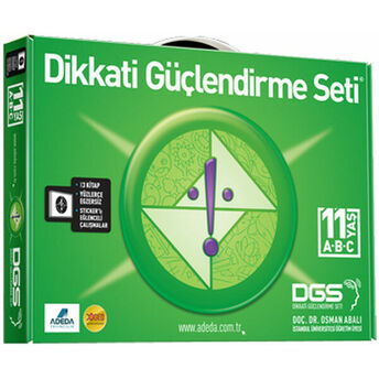 Dikkati Güçlendirme Seti 5. Sınıf 11 Yaş ( 3 Kitap Karton Kutu Set) Osman Abalı