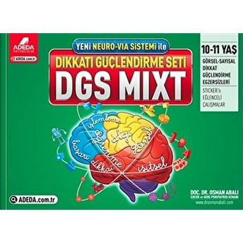 Dikkati Güçlendirme Seti Mixt 10 - 11 Yaş (1 Kitap) Osman Abalı