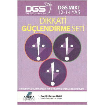 Dikkati Güçlendirme Seti Mixt 12 - 14 Yaş (1 Kitap) Osman Abalı