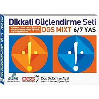 Dikkati Güçlendirme Seti Mixt 6 - 7 Yaş (1 Kitap) Osman Abalı