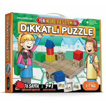 Dikkatli Puzzle Ilk Adım 2-7 Yaş Oşman Abalı