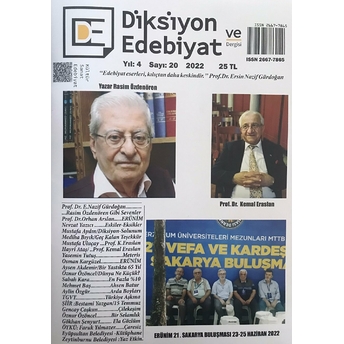 Diksiyon Ve Edebiyat Dergisi Yıl: 4 Sayı: 20 2022 Kolektif