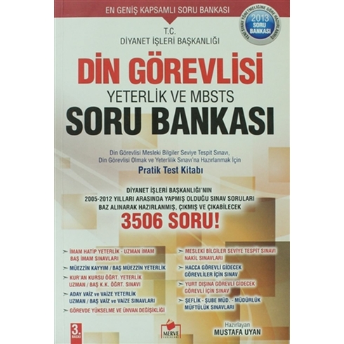 Din Görevlisi Mbst Ve Yeterlilik Sınavı Soru Bankası Kolektif