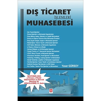 Dış Ticaret Işlemleri Muhasebesi - Yaser Gürsoy