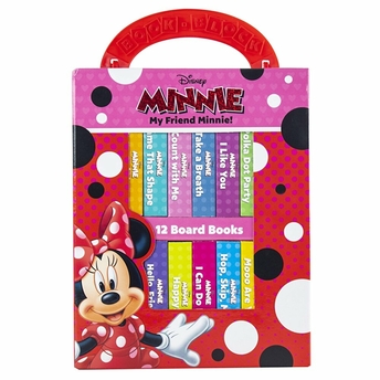 Disney My Friend Minnie Mouse - My First Library 12 Board Book Block Set Ciltli Emily Skwish