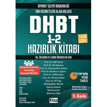 Diyanet Işleri Başkanlığı Din Hizmetleri Alan Bilgisi Dhbt 1-2 Hazırlık Kitabı 2020 Kolektif