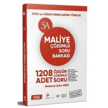 Dizgi Kitap 2021 Kpss Ve Kurum Sınavları 5A Maliye Soru Bankası Çözümlü 9. Baskı Mehmet Zakir Erin