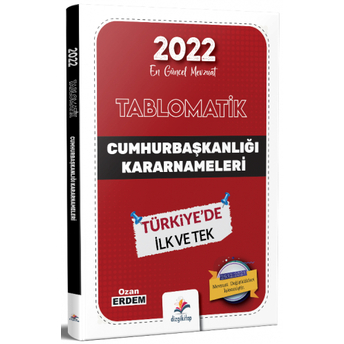 Dizgi Kitap 2022 Kaymakamlık Tablomatik Cumhurbaşkanlığı Kararnameleri Mevzuat Konu Anlatımı Ozan Erdem