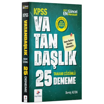 Dizgi Kitap 2022 Kpss Vatandaşlık 25 Deneme Çözümlü Derviş Keten