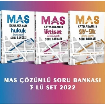 Dizgi Kitap 2022 Mas Kaymakamlık Soru Bankası Çözümlü 3 Lü Set Oğuz S. Tarhan