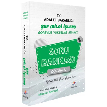 Dizgi Kitap 2023 Gys Adalet Bakanlığı Bilgi Işlem Şef Soru Bankası Çözümlü Görevde Yükselme Mehmet Baykoz