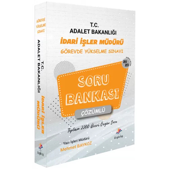 Dizgi Kitap 2023 Gys Adalet Bakanlığı Idari Işler Müdürü Soru Bankası Çözümlü Görevde Yükselme Mehmet Baykoz