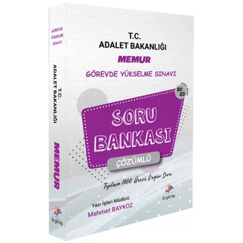 Dizgi Kitap 2023 Gys Adalet Bakanlığı Memur Soru Bankası Çözümlü Görevde Yükselme Mehmet Baykoz