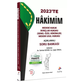 Dizgi Kitap 2023 Hakimim Hakimlik Medeni-Borçlar-Medeni Usul Hukuku Soru Bankası Çözümlü Serhat Güven