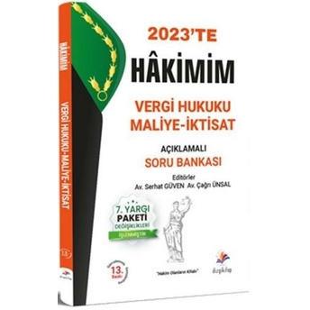 Dizgi Kitap 2023 Hakimim Vergi Hukuku Maliye Iktisat Açıklamalı Soru Bankası Serhat Güven