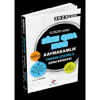 Dizgi Kitap 2023 Sine Qua Non Kaymakamlık Hukuk Çözümlü Soru Bankası Soysal Aygün