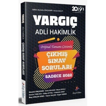 Dizgi Kitap 2023 Yargıç Adli Hakimlik 2022 Sınavı Çıkmış Sorular Çözümlü Komisyon