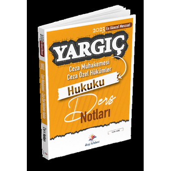 Dizgi Kitap 2023 Yargıç Ceza Hukuku Özel Hükümler, Ceza Muhakemesi Hukuku Ders Notları Serdar Genç