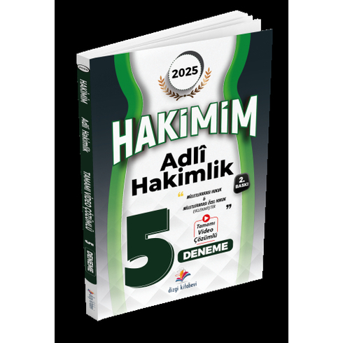 Dizgi Kitap 2025 Hakimim Adli Hakimlik Tamamı Video Çözümlü 5 Deneme Serhat Güven