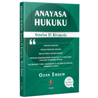 Dizgi Kitap Anayasa Hukuku Süreler Kitabı Ozan Erdem