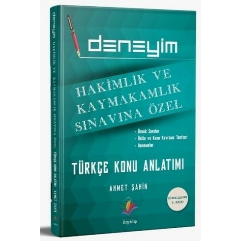 Dizgi Kitap Deneyim 2021 Hakimlik Kaymakamlık Türkçe Konu Anlatımı Ahmet Şahin