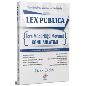 Dizgi Kitap Icra Müdürlüğü Lex Publica Mevzuat Konu Anlatımı Ozan Erdem