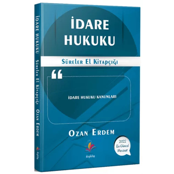 Dizgi Kitap Idare Hukuku Süreler Kitabı Ozan Erdem