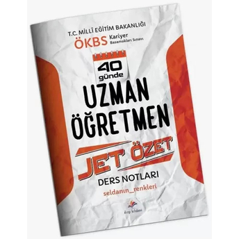 Dizgi Kitap Meb Ökbs Uzman Öğretmen 40 Günde Jet Özet Ders Notları Komisyon