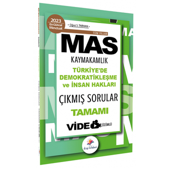 Dizgi Kitap Yayınları 2023 Kaymakamlık Mas Türkiye'De Demokratikleşme Ve Insan Hakları Çıkmış Sorular Video Çözümlü Oğuz S. Tarhan