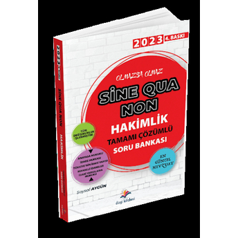 Dizgi Kitap Yayınları 2023 Sine Qua Non Hakimlik Kamu Hukuku Çözümlü Soru Bankası Soysal Aygün