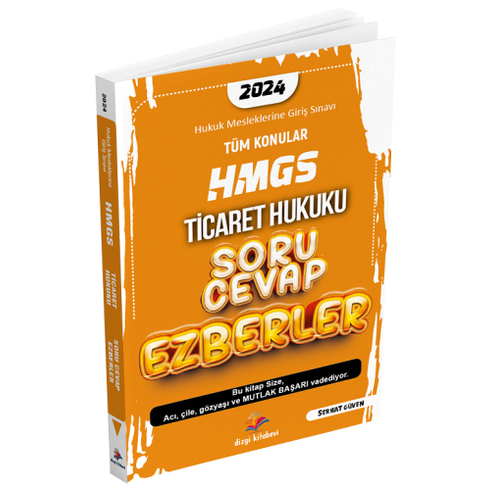 Dizgi Kitap Yayınları 2024 Hmgs Ticaret Hukuku Soru Cevap Ezberler Serhat Güven