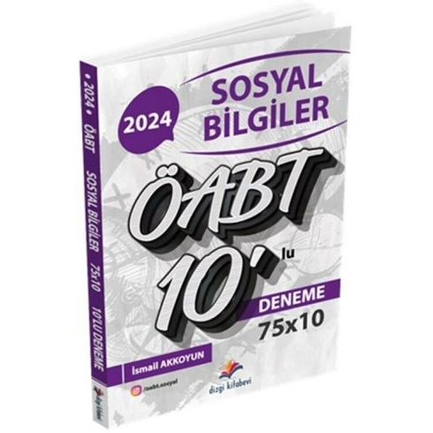 Dizgi Kitap Yayınları 2024 Öabt Sosyal Bilgiler 10'Lu Deneme Ismail Akkoyun