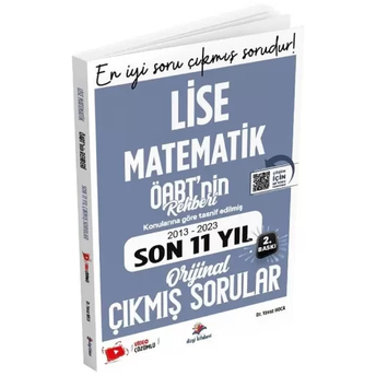 Dizgi Kitap Yayınları Öabt'Nin Rehberi Lise Matematik Öğretmenliği Son 11 Yıl Çıkmış Sorular Çözümlü Yavuz Hoca