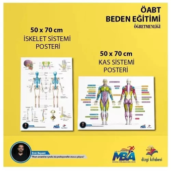 Dizgi Kitap Yayınları Öabt Beden Eğitimi Öğretmenliği Iskelet Sistemi Ve Kas Sistemi 2'Li Poster Emir Beyazıt