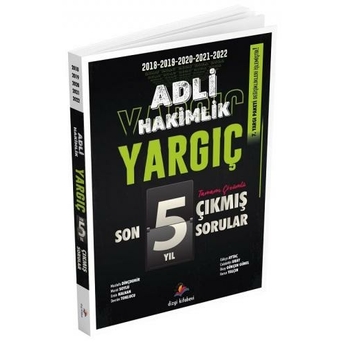 Dizgi Kitap Yayınları Yargıç Adli Hakimlik Son 5 Yıl Çıkmış Sorular Çözümlü Mustafa Dinçdemir