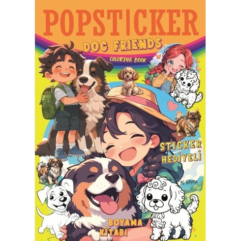 Dog Friends Boyama Kitabı Popsticker Kolektif